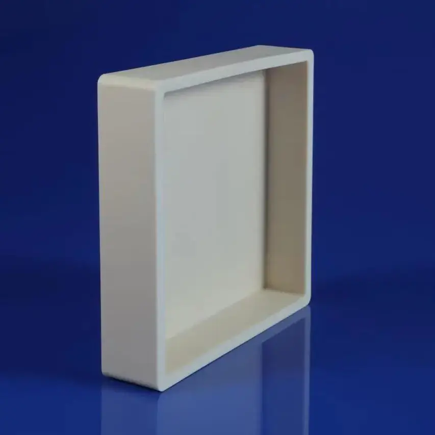 Aluminum oxide square ceramic crucible2