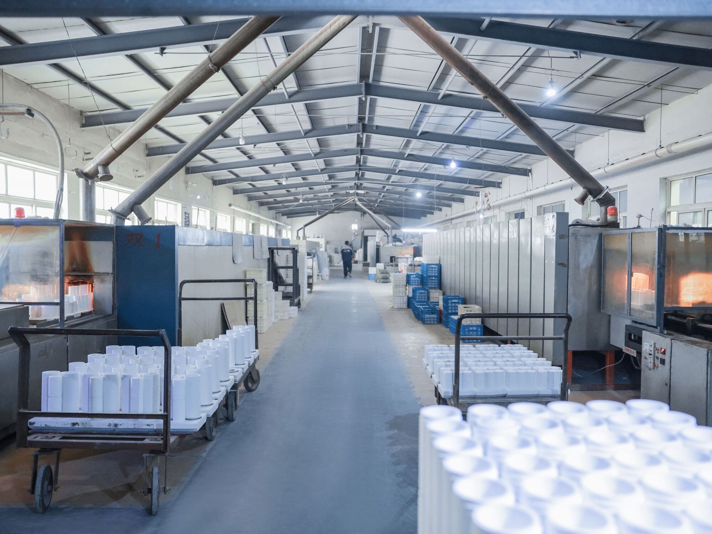 The storage area for the products of the metallized ceramic factory